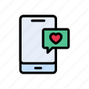favorite, love, message, mobile, valentine