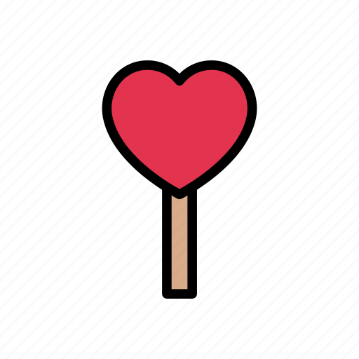 Candy, delicious, heart, lollipop, sweet icon - Download on Iconfinder