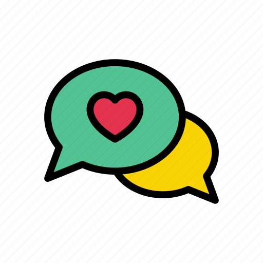 Conversation, favorite, heart, lovechat, message icon - Download on Iconfinder