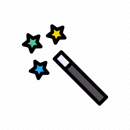 Magic, star, stick, wand, wizard icon - Download on Iconfinder