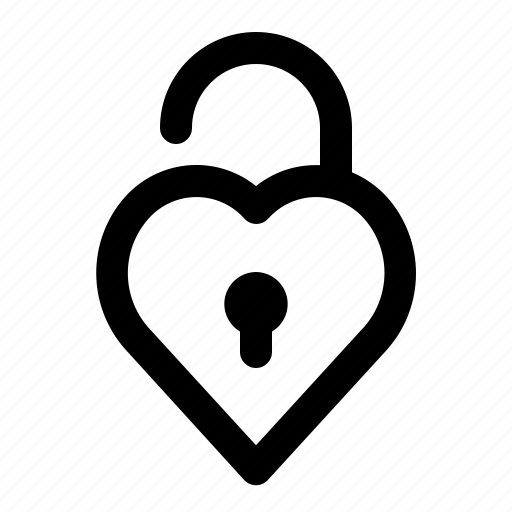 Happy, heart, love, romantic, unlock, valentine, wedding icon - Download on Iconfinder