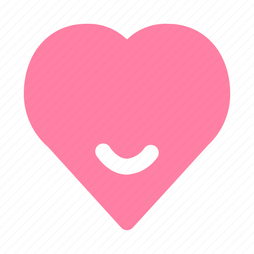Valentine, romance, love, smile, heart, emoticon icon - Download on Iconfinder