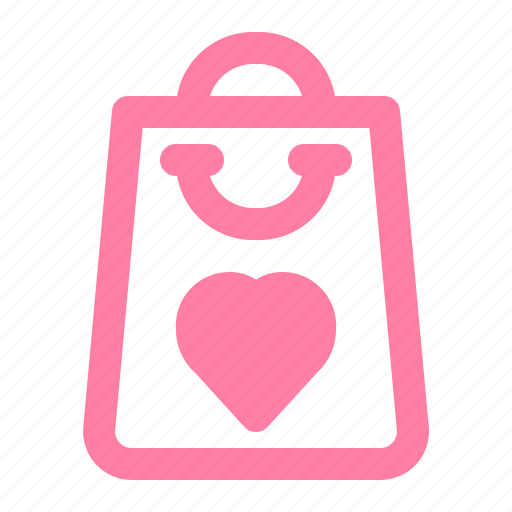 Valentine, romance, love, shopping, shopping bag icon - Download on Iconfinder