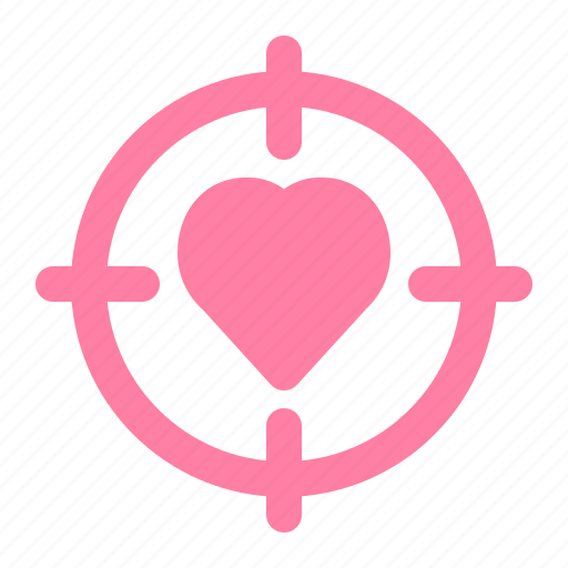 Valentine, romance, love, target, romantic, focus icon - Download on Iconfinder