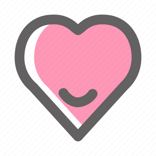 Valentine, romance, love, smile, emoticon, emoji, heart icon - Download on Iconfinder