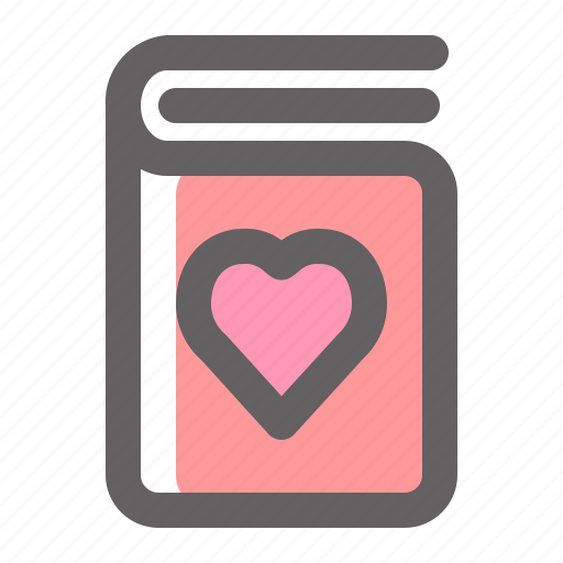 Valentine, romance, love, book, heart icon - Download on Iconfinder