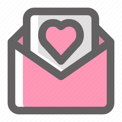 Valentine, romance, love, mail, letter, envelope icon - Download on Iconfinder