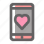 valentine, romance, love, phone, mobile, smartphone, heart 