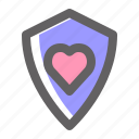 valentine, romance, love, shield, protection, secure