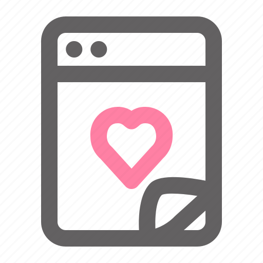 Valentine, romance, love, date, calendar, event icon - Download on Iconfinder