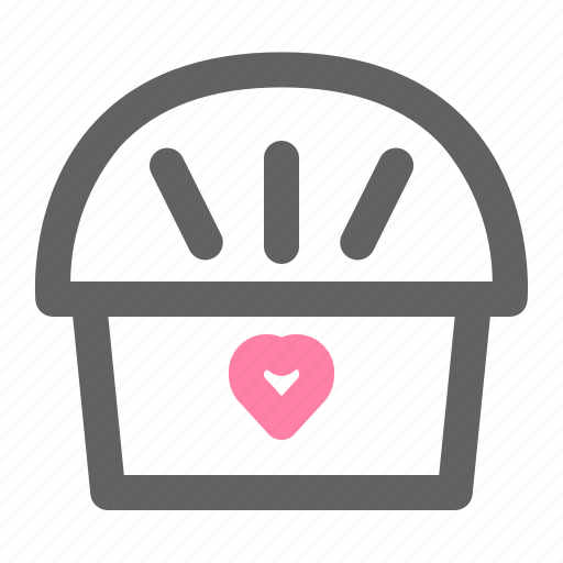 Valentine, romance, love, cake, heart, sponge cake icon - Download on Iconfinder