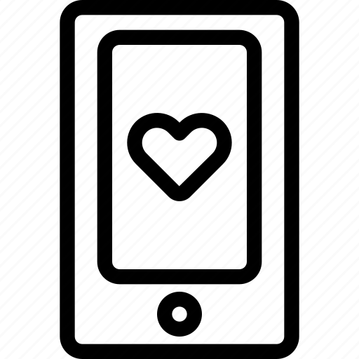 Valentine, handphone, love, heart icon - Download on Iconfinder