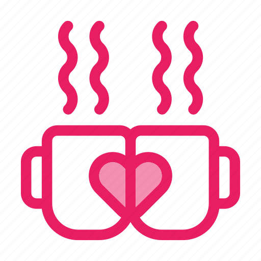 Love, romance, cups, coffee, valentine icon icon - Download on Iconfinder