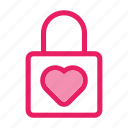 lock, love, romance, valentine, wedding icon