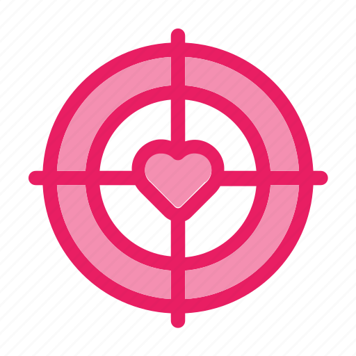 Heart, love, romance, target, valentine icon icon - Download on Iconfinder