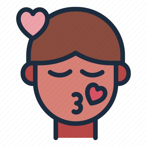 Flirt, kiss, romantic, face, man, people, love icon - Download on Iconfinder
