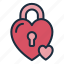 padlock, lock, security, secure, protection, heart, love, romance, valentine 