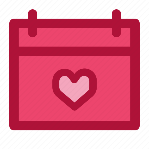 Calendar, date, love, valentine icon - Download on Iconfinder