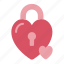 padlock, lock, security, secure, protection, heart, love, romance, valentine 