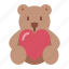 bear, doll, toy, heart, kid, love, romance, valentine, teddy bear 