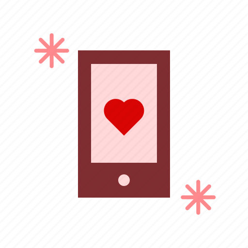 Handphone, heart, love, valentine icon - Download on Iconfinder