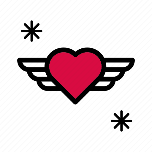 Heart, love, valentine, wing icon - Download on Iconfinder