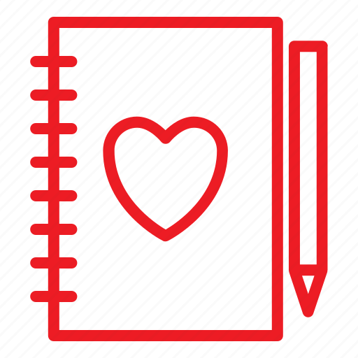 Diary, love, romantic, valentine icon - Download on Iconfinder