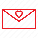 envelope, heart, love, valentine