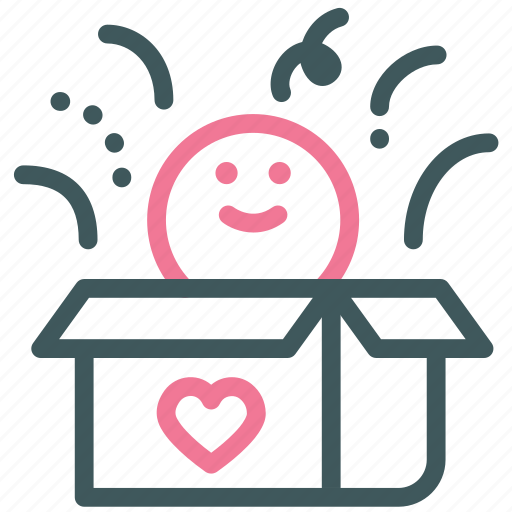 Box surprise, gift box, heart, human, love, present box, valentine icon - Download on Iconfinder