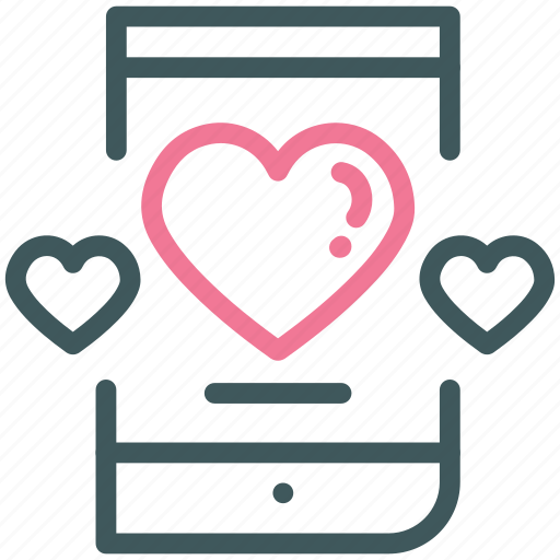 Dating sites, heart, love, mobile, phone, smartphone, valentine icon - Download on Iconfinder