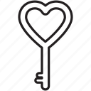 gift, heart, key, lock, love, valentine&#x27;s