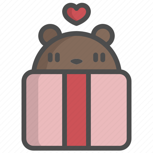 Bear, gift, love, present, surpise, surprise, valentine icon - Download on Iconfinder