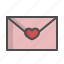 card, envelope, letter, love, send, valentine 