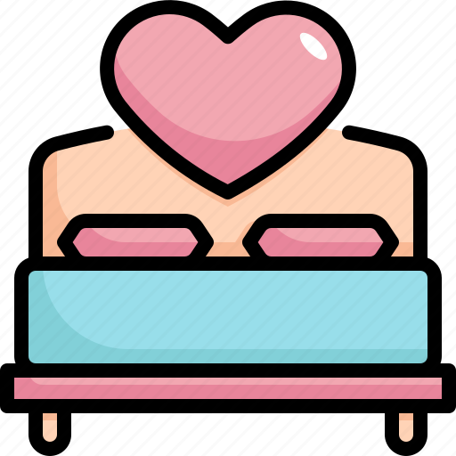 Bed, bedroom, love, valentines, valentines day, relationship icon - Download on Iconfinder
