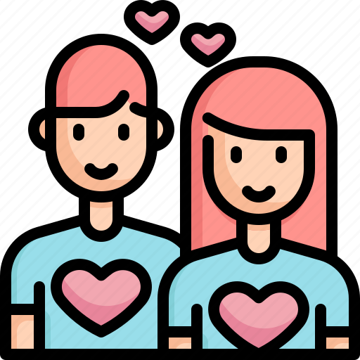 Couple, love, valentines, valentines day, heart, boy, romantic icon - Download on Iconfinder