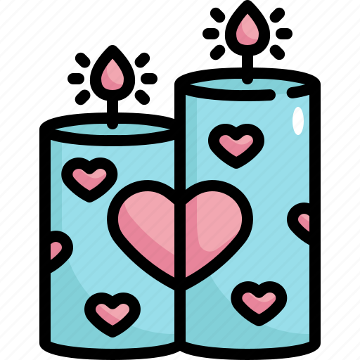 Candle, light, love, valentines, valentines day, decoration icon - Download on Iconfinder