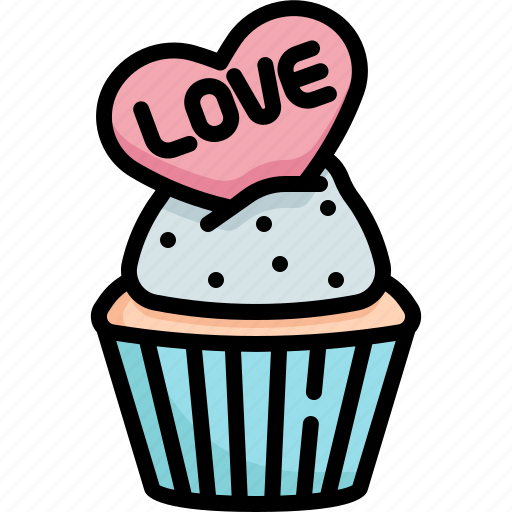 Cupcake, dessert, love, valentines, valentines day, muffin, cake icon - Download on Iconfinder