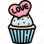 cupcake, dessert, love, valentines, valentines day, muffin, cake 