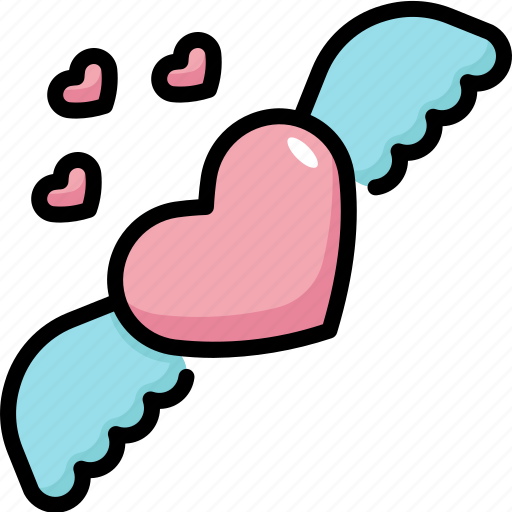Wings, heart, angel, love, valentines, valentines day, romance icon - Download on Iconfinder