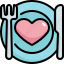 plate, dish, love, valentines, valentines day, heart, dinner 