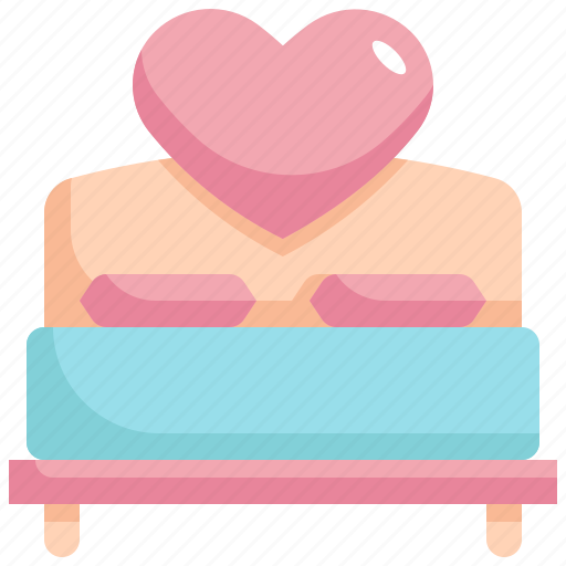 Bed, love, valentines, valentines day, relationship, bedroom icon - Download on Iconfinder
