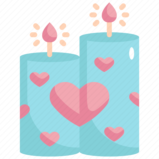 Candle, light, love, valentines, valentines day, decoration icon - Download on Iconfinder
