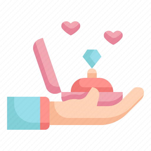 Ring, box, gift, love, valentines, valentines day, wedding icon - Download on Iconfinder