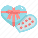 chocolate, box, present, gift, love, valentines, valentines day