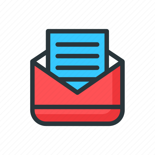 Blue, email, envelope, letter, love, mail, red icon - Download on Iconfinder