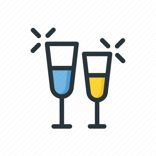 Celebration, champagne, drink, drinks, glass, party, wedding icon - Download on Iconfinder