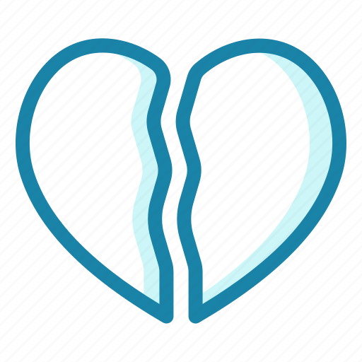 Love and romance, valentines day, heartbreak, love broken shapes, broken, heart, broken heart icon - Download on Iconfinder
