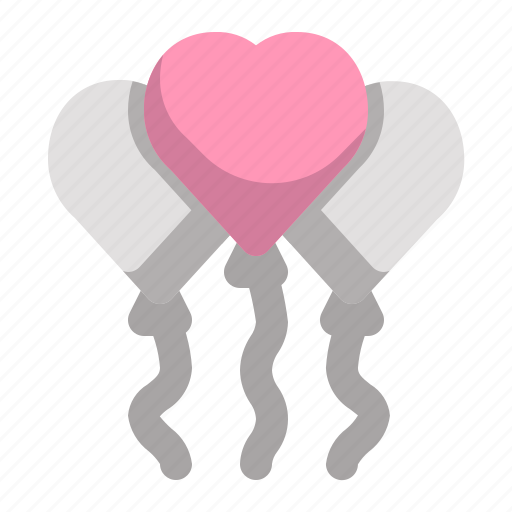 Valentine, romance, love, balloon, party, celebration icon - Download on Iconfinder