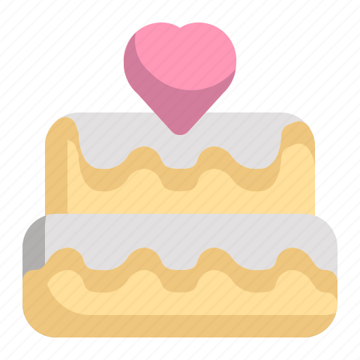Valentine, romance, love, cake, marriage, heart icon - Download on Iconfinder
