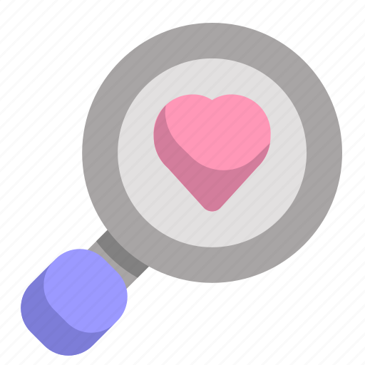 Valentine, romance, love, search, heart, find icon - Download on Iconfinder